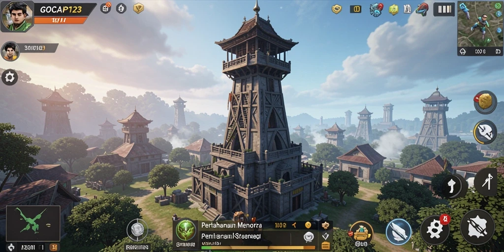 Tampilan menarik dari gameplay GOCAP123 yang penuh strategi Tower Defense.
