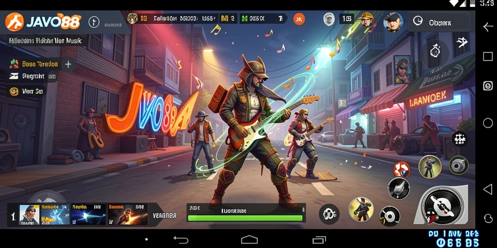 Screenshot utama gameplay JAVO88 menampilkan antarmuka aplikasi yang menarik.