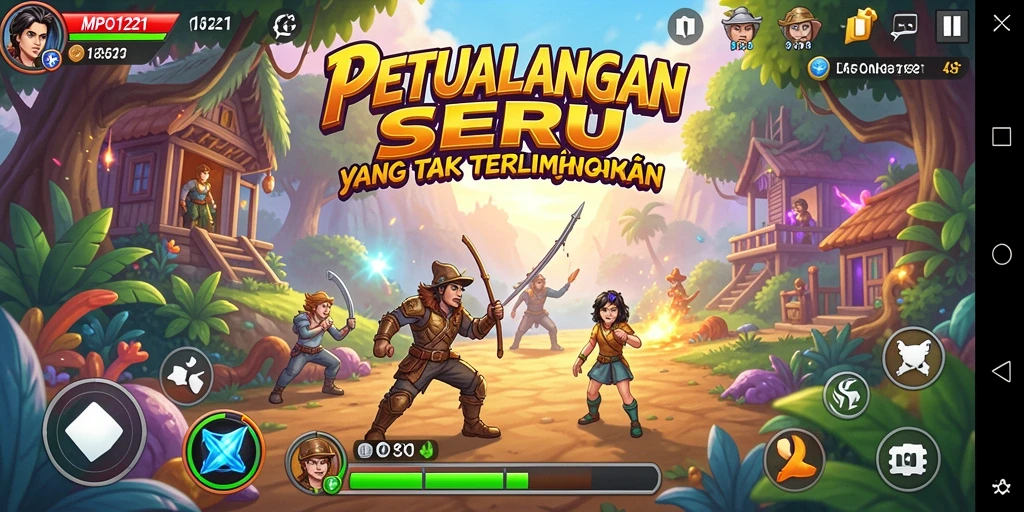 Screenshot gameplay MPO1221 menampilkan aksi petualangan yang mendebarkan.