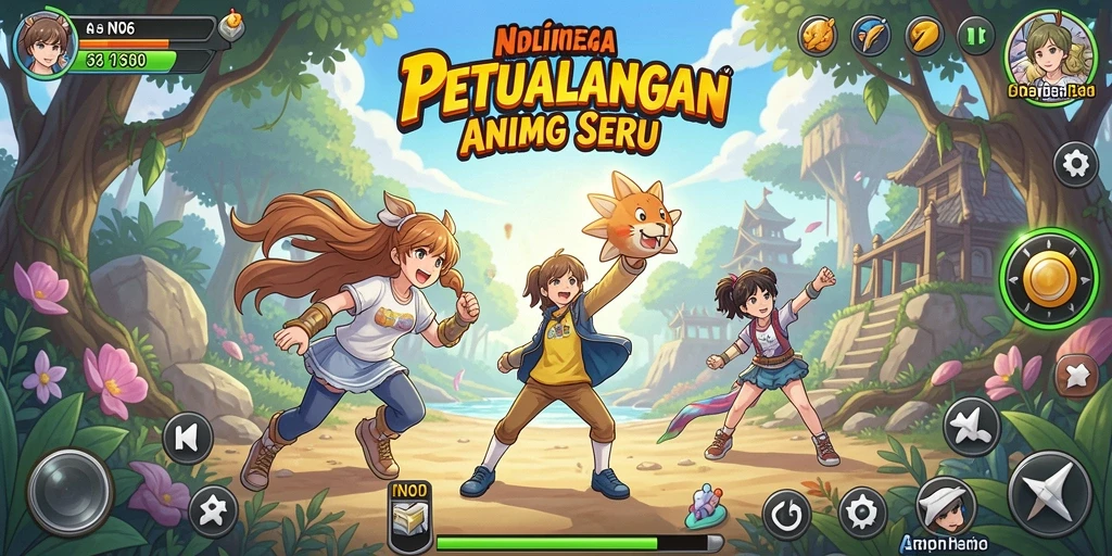 Tampilan menarik gameplay N06 dengan karakter anime ikonik.