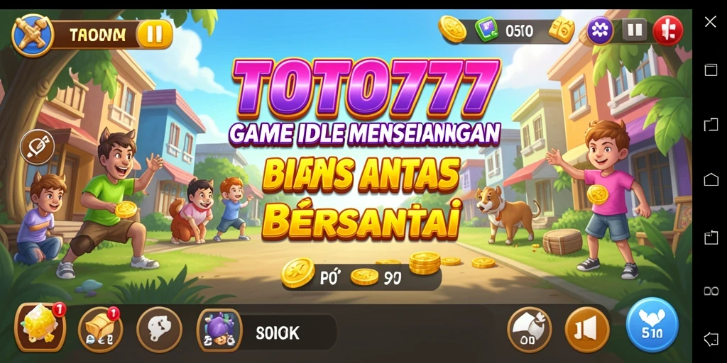 Screenshot gameplay TOTO777 menunjukkan pengelolaan sumber daya yang menyenangkan.